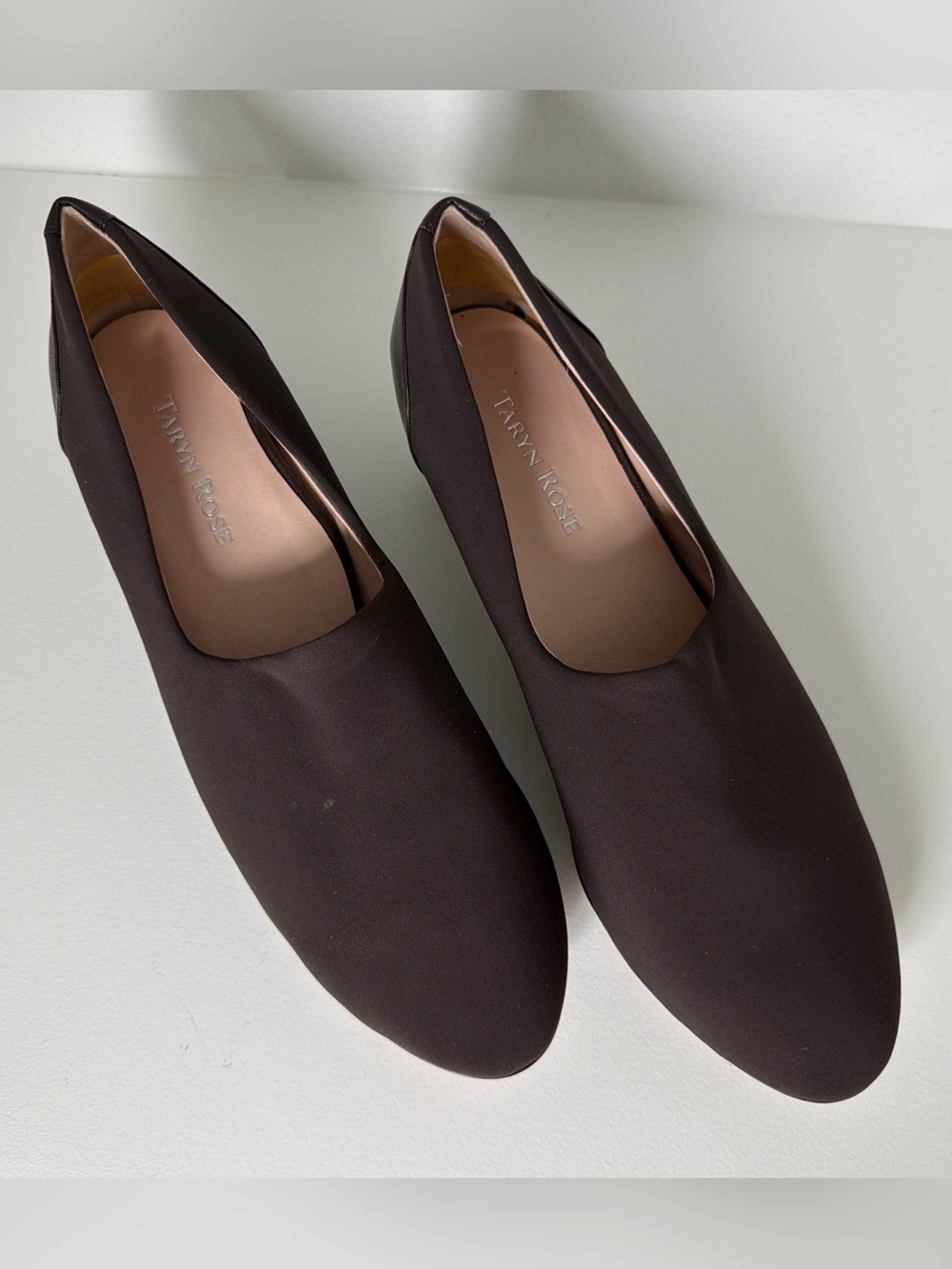 Taryn Rose Dark Brown Slip-On Ballet Flats